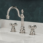 Load image into Gallery viewer, Bathroom Faucet Widespread Polished Nickel with Drain
