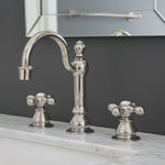 Load image into Gallery viewer, Bathroom Faucet Widespread Polished Nickel with Drain