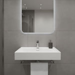 Load image into Gallery viewer, Bathroom Sink Wall-Mount Ceramic With Drain Cover