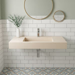 Load image into Gallery viewer, Bathroom Sink Wall-Mounted Solid Surface With Drain