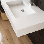 Load image into Gallery viewer, Bathroom Sink Wall-Mounted Solid Surface With Drain