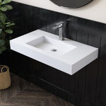 Load image into Gallery viewer, Bathroom Sink Wall-Mounted Solid Surface With Drain