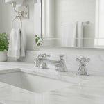 Load image into Gallery viewer, Chrome Widespread Bathroom Faucet 3-Hole Deck Mount with Pop-Up Drain