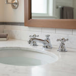 Load image into Gallery viewer, Chrome Widespread Bathroom Faucet 3-Hole Deck Mount with Pop-Up Drain
