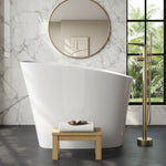Load image into Gallery viewer, Matte Freestanding Stone Resin Soaking Tub with Drain