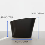 Load image into Gallery viewer, Matte Freestanding Stone Resin Soaking Tub with Drain