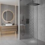 Load image into Gallery viewer, Multi-Finish Ceiling Mount Shower System with Thermostatic Valve