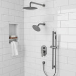 Load image into Gallery viewer, Multi-Finish Wall Mount Dual Shower System with 3 Sprays