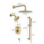 Load image into Gallery viewer, Multi-Finish Wall Mount Dual Shower System with 3 Sprays