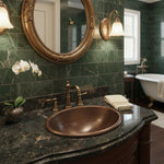 Load image into Gallery viewer, Oil Rubbed Bronze Drop-In Copper Sink with Overflow