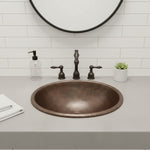 Load image into Gallery viewer, Oil Rubbed Bronze Drop-In Copper Sink with Overflow