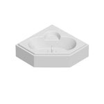 Load image into Gallery viewer, White Corner Whirlpool Bathtub with Hydrotherapy Jets