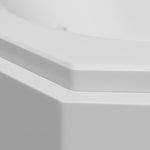 Load image into Gallery viewer, White Corner Whirlpool Bathtub with Hydrotherapy Jets