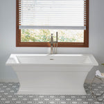 Load image into Gallery viewer, White Freestanding Soaking Bathtub with Integrated Overflow