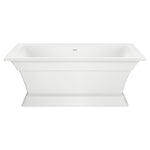 Load image into Gallery viewer, White Freestanding Soaking Bathtub with Integrated Overflow