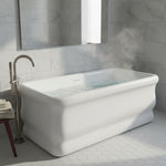 Load image into Gallery viewer, White Freestanding Double Ended Bathtub with Center Drain