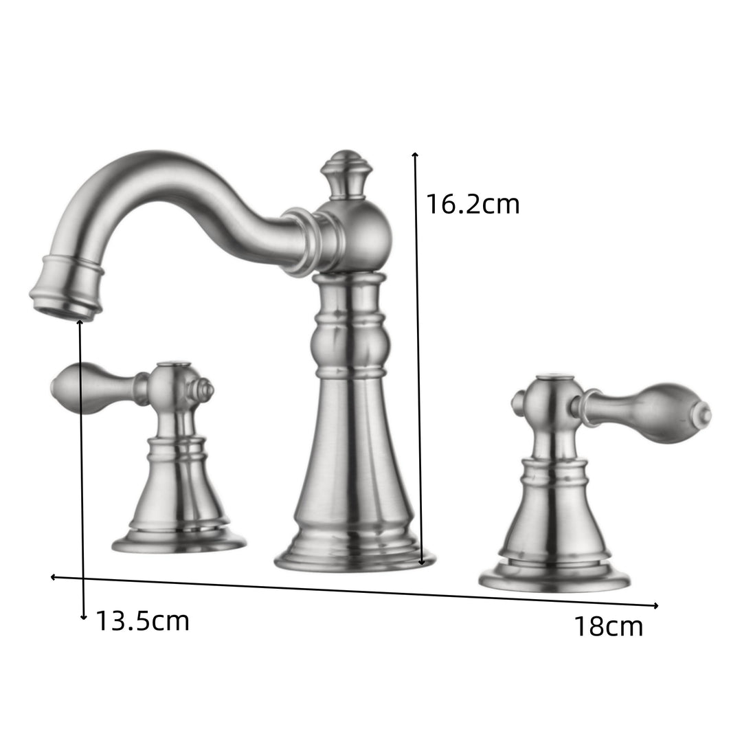 Bathroom  Faucet Widespread Chrome with Drain