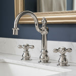 Load image into Gallery viewer, Bathroom Faucet Widespread Polished Nickel with Drain