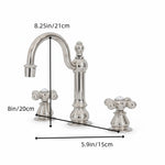 Load image into Gallery viewer, Bathroom Faucet Widespread Polished Nickel with Drain