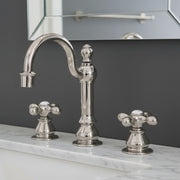 Bathroom Faucet Widespread Polished Nickel with Drain