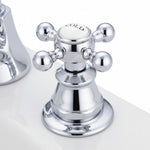 Load image into Gallery viewer, Chrome Widespread Bathroom Faucet 3-Hole Deck Mount with Pop-Up Drain