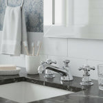 Load image into Gallery viewer, Chrome Widespread Bathroom Faucet 3-Hole Deck Mount with Pop-Up Drain