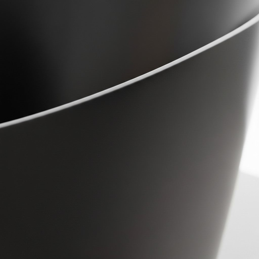 Matte Freestanding Stone Resin Soaking Tub with Drain