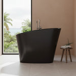 Load image into Gallery viewer, Matte Freestanding Stone Resin Soaking Tub with Drain