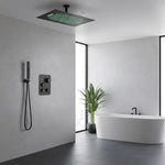 Load image into Gallery viewer, Multi-Finish Ceiling Mount Shower System with Thermostatic Valve