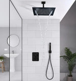 Load image into Gallery viewer, Multi-Finish Ceiling Mount Shower System with Thermostatic Valve