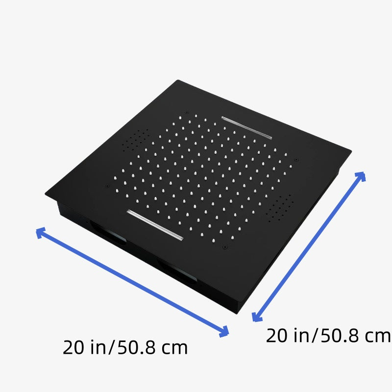 Multi-Finish Ceiling Mount Shower System with Thermostatic Valve