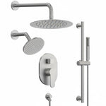 Load image into Gallery viewer, Multi-Finish Wall Mount Dual Shower System with 3 Sprays