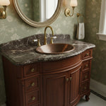 Load image into Gallery viewer, Oil Rubbed Bronze Drop-In Copper Sink with Overflow