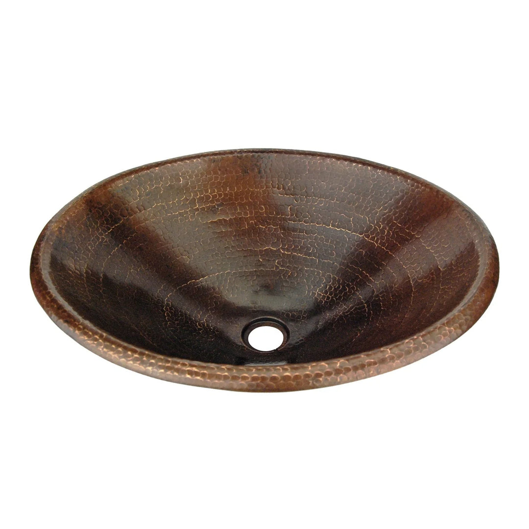 Oil Rubbed Bronze Drop-In Copper Sink with Overflow