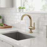 Load image into Gallery viewer, Single Hole Bathroom Faucet Multi-Finish with Drain Assembly