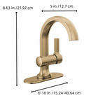 Load image into Gallery viewer, Single Hole Bathroom Faucet Multi-Finish with Drain Assembly