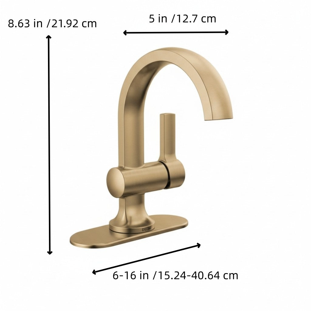 Single Hole Bathroom Faucet Multi-Finish with Drain Assembly