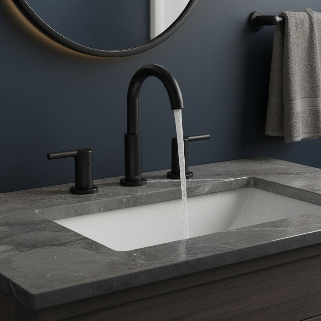 Widespread Bathroom Faucet 3 Hole Multi-Finish with Drain