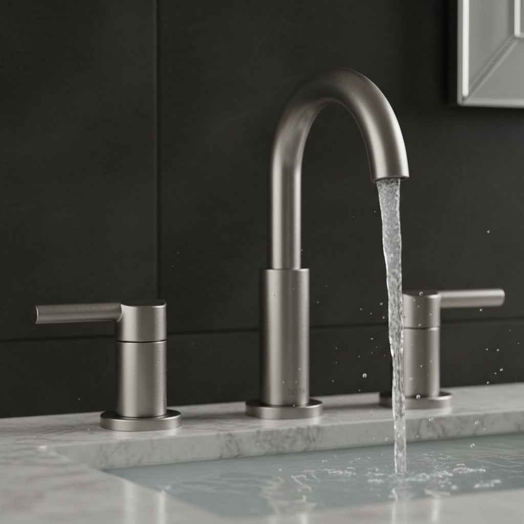 Widespread Bathroom Faucet 3 Hole Multi-Finish with Drain