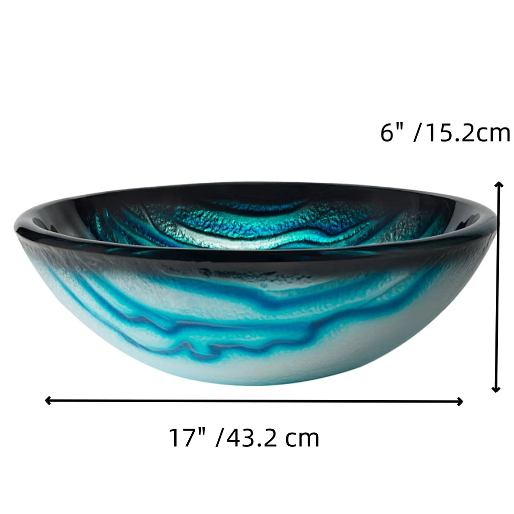 Vessel Bathroom Sink Above-Counter Glass