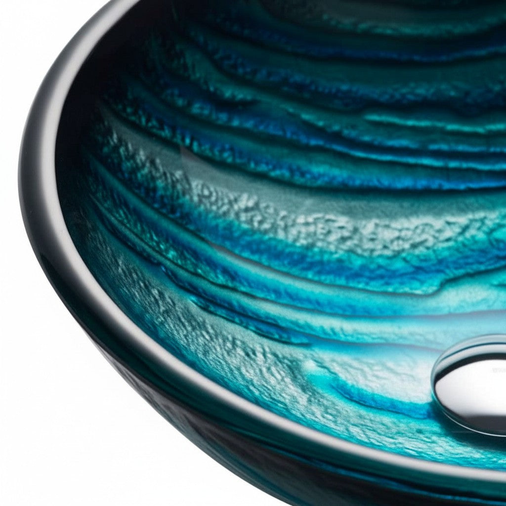 Vessel Bathroom Sink Above-Counter Glass