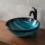 Load image into Gallery viewer, Vessel Bathroom Sink Above-Counter Glass