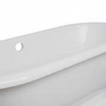 Load image into Gallery viewer, White Freestanding Cast Iron Soaking Tub with Drain