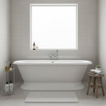 Load image into Gallery viewer, White Freestanding Cast Iron Soaking Tub with Drain