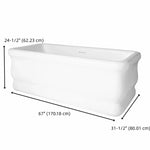 Load image into Gallery viewer, White Freestanding Double Ended Bathtub with Center Drain