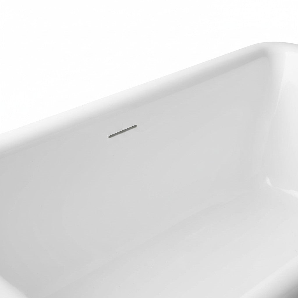 White Freestanding Double Ended Bathtub with Center Drain