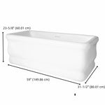 Load image into Gallery viewer, White Freestanding Double Ended Bathtub with Center Drain