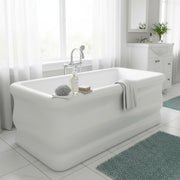 White Freestanding Double Ended Bathtub with Center Drain