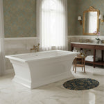 Load image into Gallery viewer, White Freestanding Soaking Bathtub with Integrated Overflow