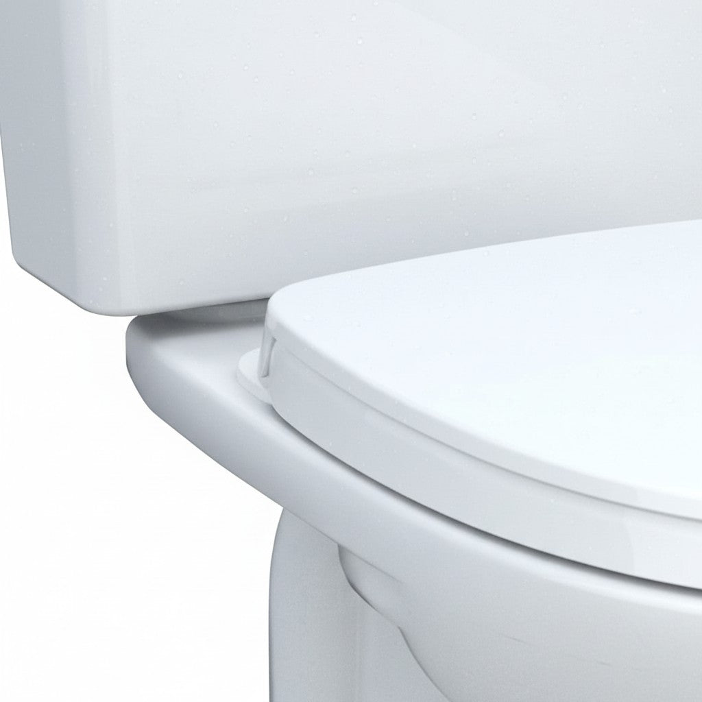 White Two-Piece Elongated Toilet with Soft Close Seat